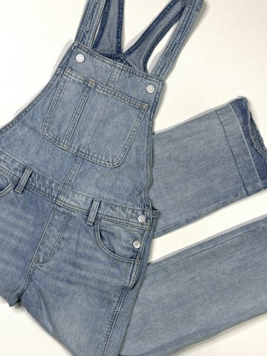 Old Navy Overalls Kids Large 10-12 Blue Denim Straight Leg Medium Western - Picture 12 of 12