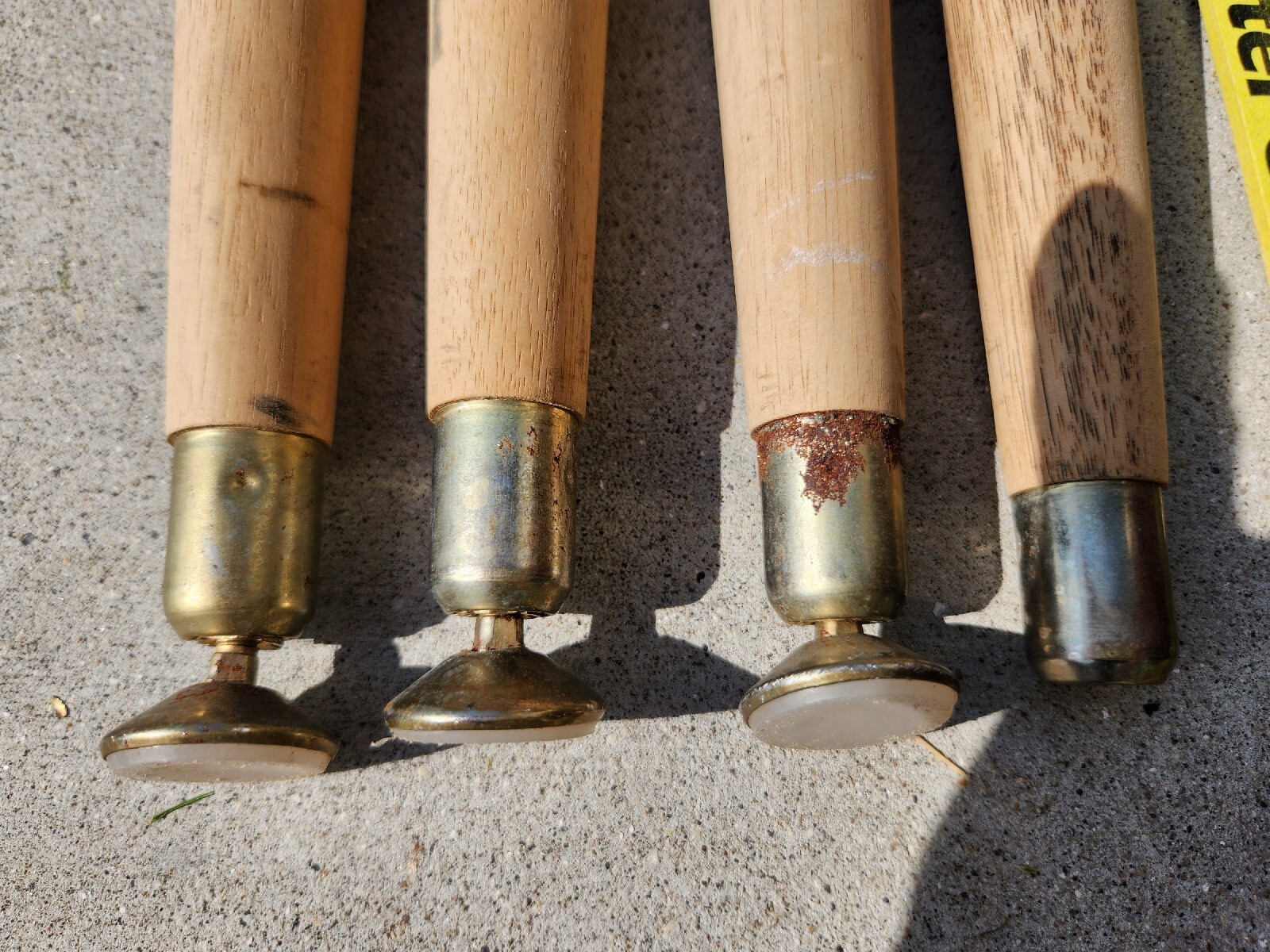 SET OF 4 VINTAGE MID CENTURY MODERN WOOD TAPERED FURNITURE LEGS MCM eBay