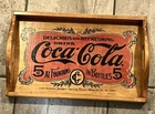 COCA-COLA RARE - VINTAGE WOODEN SERVING TRAY - FREE SHIP!