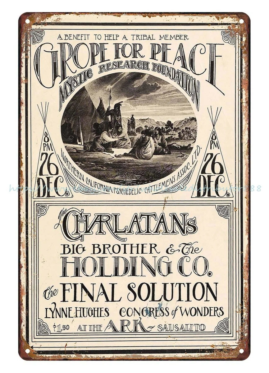 1966 Charlatans Grope For Peace Ark Concert Poster | eBay