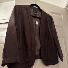 Jacket Blazer Brown Large Ladies