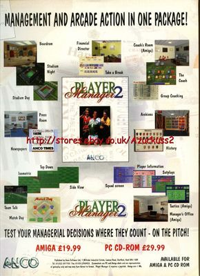 Player Manager 2 ''ANCO'' 1995 Magazin Anzeige #5775