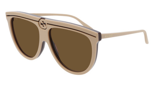 Gucci GG1719S 002 BRAND NEW Sunglasses Light Havana Brown Women Square Gucci GG1719S-002 Oversized Square Tortoiseshell Sunglasses main image 3