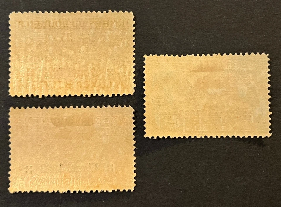 Selos de viagem: 1923 Selos de Luxemburgo Scott #B4-B6 Sobretaxa Memorial de Guerra da Primeira Guerra Mundial MH - Imagem 4 de 4