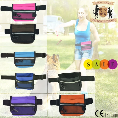 Puppy Pet Dog Obedience Training Treat Feed Bait Food Snack Pouch Belt Bags UK