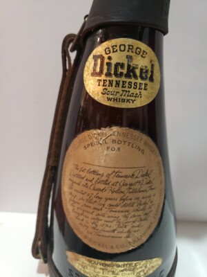 VINTAGE RARE George Dickel Tennessee Souvenir Whiskey Bottle