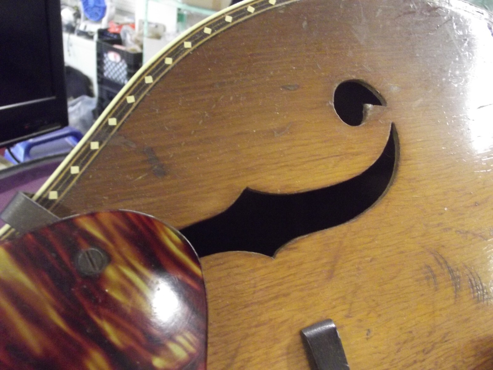 Vintage 1930's Harmony Nick Lucas Hollow Body Acoustic Archtop Guitar & Case