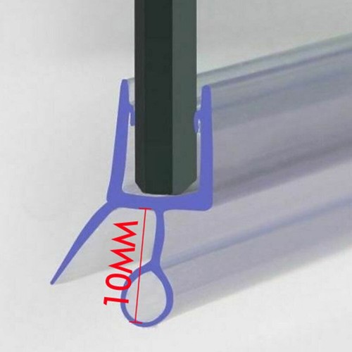 2Pcs Shower Seal For All Glass Doors Water Deflector Profiles Clear 6-12mm 50cm - Picture 9 of 28