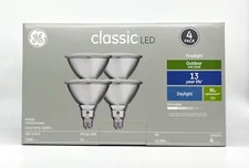 (4 LED bulbs) GE Classic LED PAR38 FloodLight, Daylight, 15 watts, 1300 lumens,
