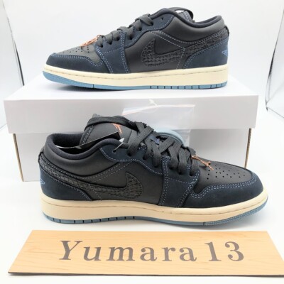 Nike Wmns Jordan 1 Low SE Black Dark Obsidian Shoes FJ5478-010 US