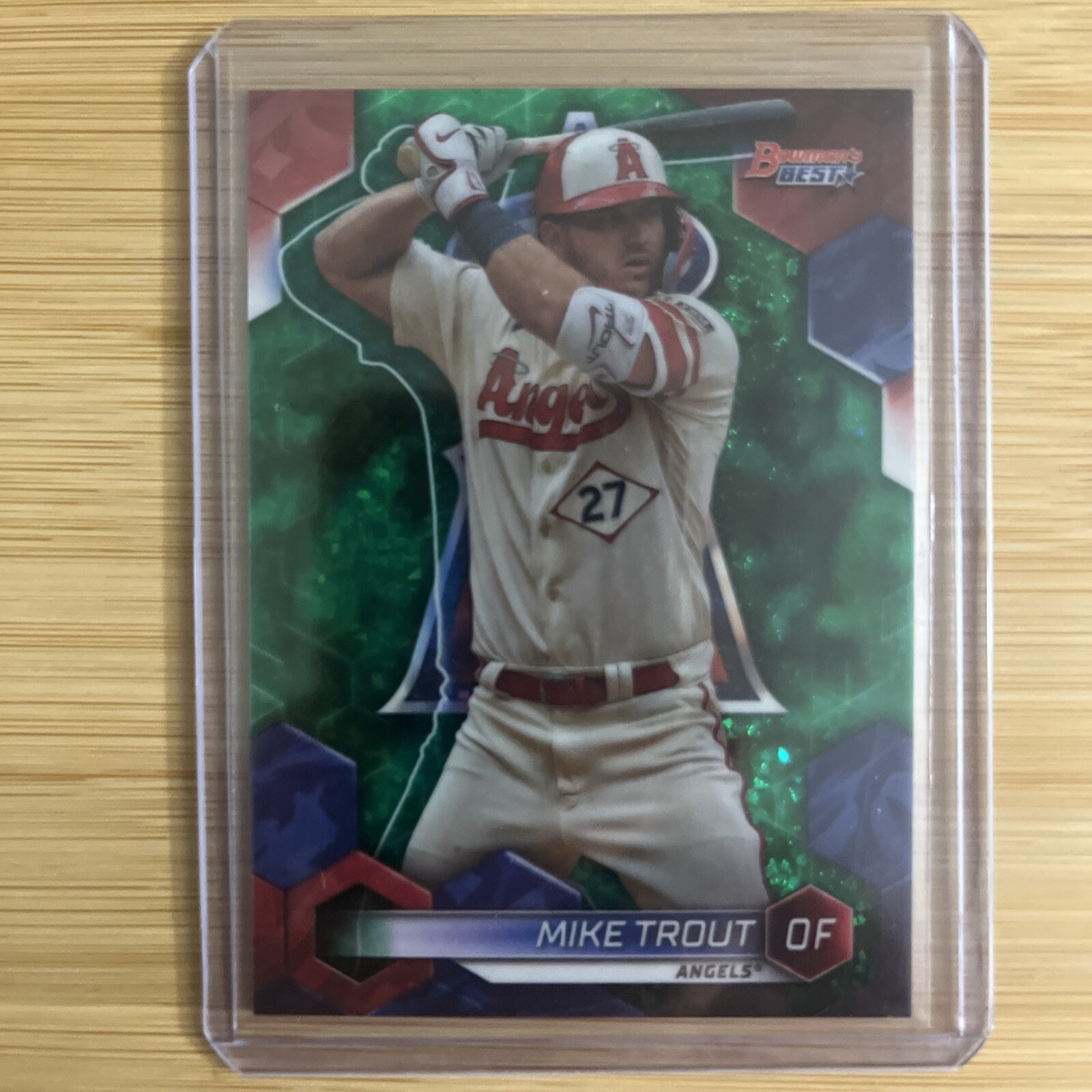 2023 Bowman's Best - Green Refractor #44 Mike Trout /99