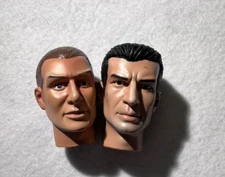 LOT of 2 Head Sculpts 1:6 Scale for 12" Figures White Male
