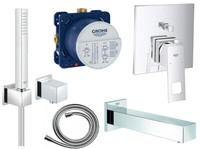 Grohe Eurocube Set Unterputz Wanne Cube Handbrause Badewanne Wannenarmatur N19