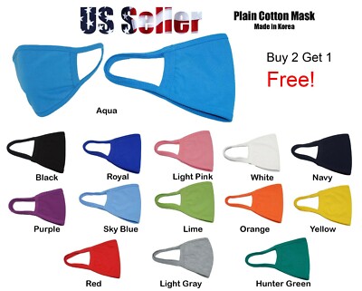 Cotton Mask Face Mask 100% Cotton Washable Reusable Color Unisex Casualwear