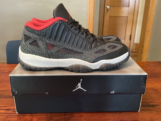 jordan 11 retro low ie black varsity red