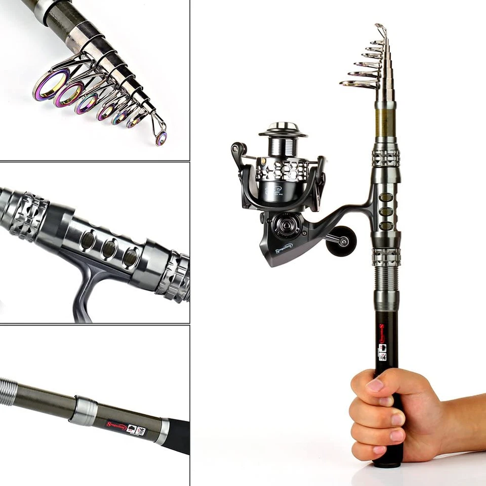 Telescopic Fishing Rod Combo with Carrier Bag for Travel Fishing - Image 3 of 4