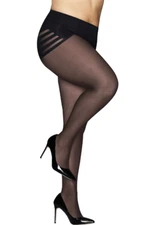 New Hose Maidenform Sexy Shaping Tummy-Flattener Tights Black Q0B996 MSRP-$20. M