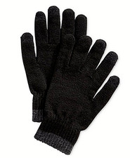  99 Alfani Men'S Black Gray Touch Screen Stretch Fit Warm Winter Gloves One Size
