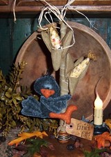 Primitive Patti's Ratties Crow Corn Stalk Fall Doll Ornie Paper Pattern 376