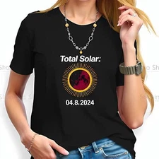 Total Solar 2024 - T-Shirt - Black Cotton Short Sleeve Tee with Sun-All-cotton