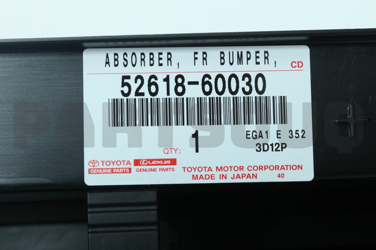 バッグ a 5261860030 Genuine Toyota ABSORBER FR BUMPER 52618-60030 | eBay