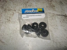 RC Associated Wheelie Bar Mount & Wheel Set Plastic Black 71070