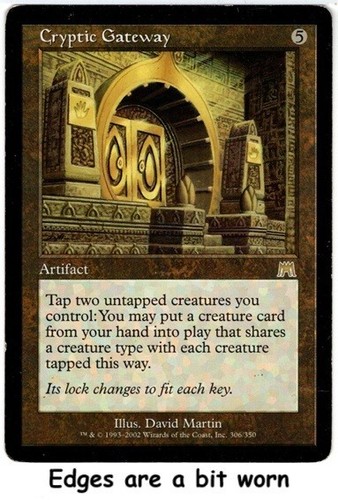 1x - Cryptic Gateway - Onslaught - MP (bespielt) MTG