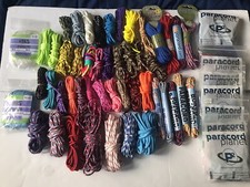 MIXED LOT OF 3 POUNDS OF PARACORD ASSORTED COLORS AND DESIGNS SOME NEW IN PACK