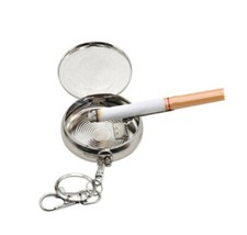 Posacenere Tascabile Qbak Mini Portacenere in acciaio per sigarette Portachiavi 