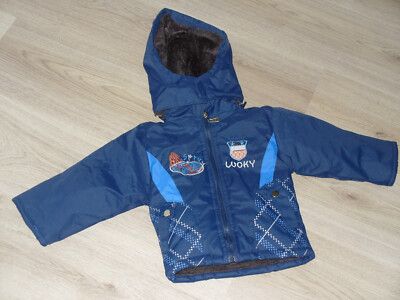 Warme gefütterte Kapuzen-Jacke Größe 74 Jungen von B&Q Kids