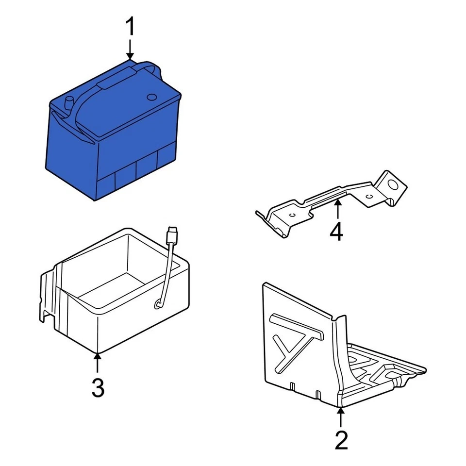 For Dodge Grand Caravan 1996-2010 Dodge BB34F101AA Vehicle Battery Foto 3 de 4