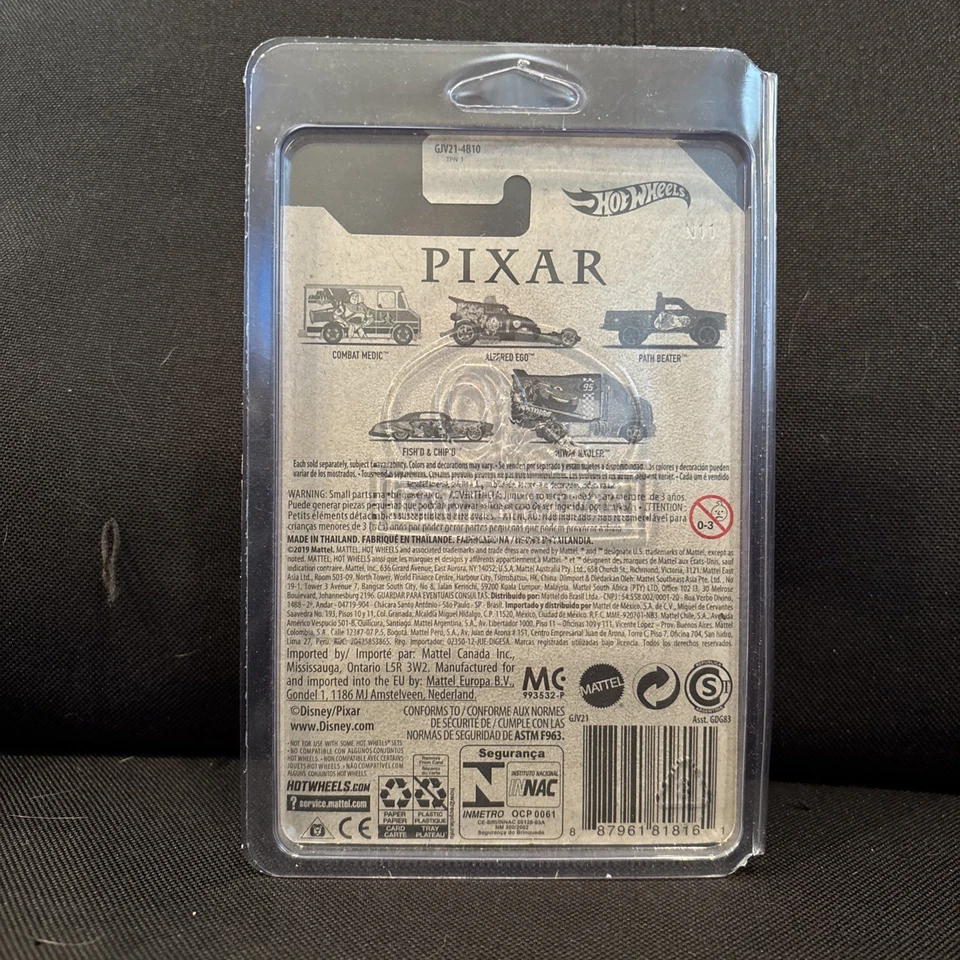 风火轮 皮克斯 Incredibles 汽车仪表板和家庭红色赛车 – 全新 + 盒 * — 第 4/4 张图片