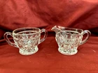 Paden City Chavalier Depression Glass Creamer and Sugar Set