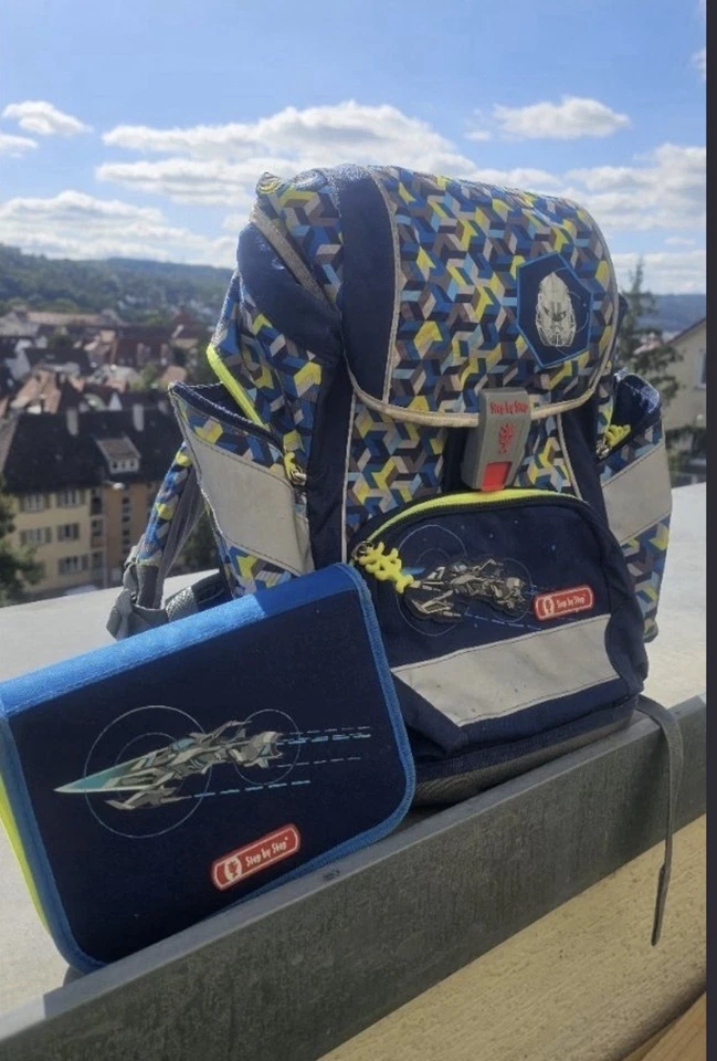 Step by Step Schulranzen Set 2-tlg mit Federmäppchen Muster Reflektoren - Bild 1 von 1