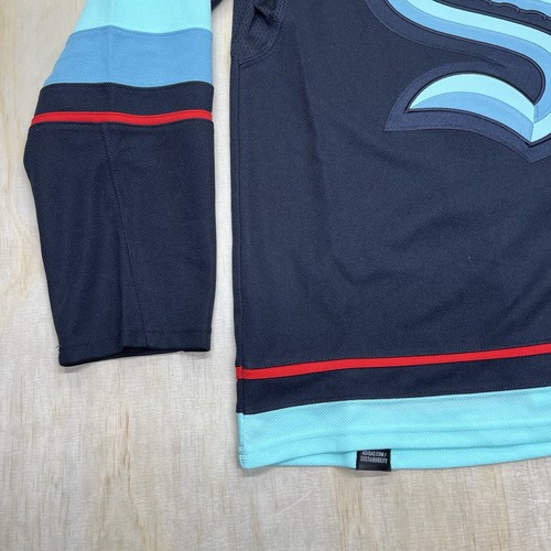 NEW SM 50 Seattle Kraken Adidas Home Blue NHL Hockey Jersey GT5622 - Picture 3 of 18