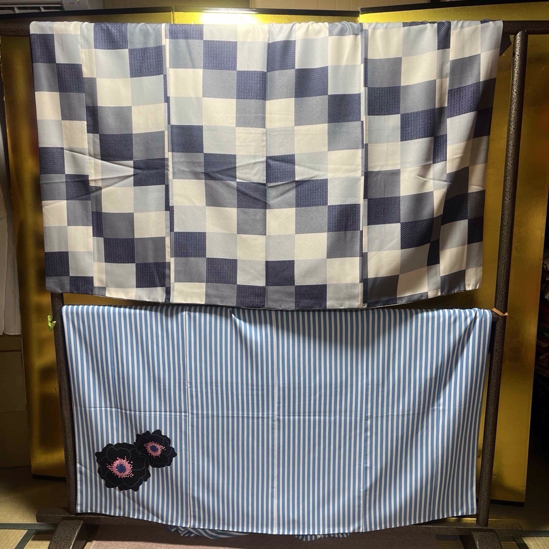 Small Pattern Kimono Polyester Lined Washable Jap… - image 3