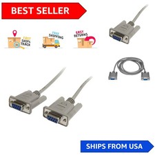 Durable 6 ft DB9 Female Serial Cable - Perfect for Device Connectivity