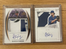 2014 Leaf Trinity & National Treasures BRANDON FINNEGAN Logo Patch Auto 2x Lot