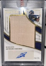 2023  Immaculate Jackson Chourio Jumbo Bat Relic Auto 16/35 Milwaukee Brewers
