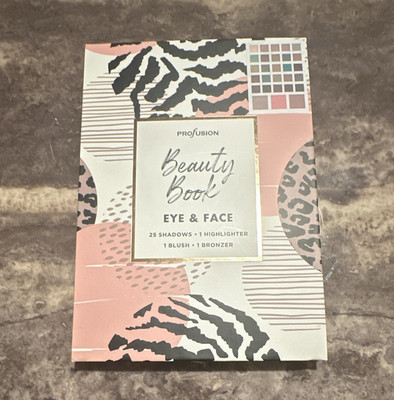 Profusion Beauty Book Eye & Face 28pc Palette Set Shadows/Blush/Bronzer
