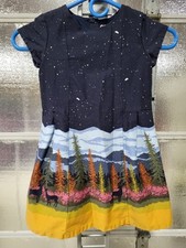 Osh Kosh Genuine Kids GirlsDress - 5T - Beautiful Mountains - Deer - Stars