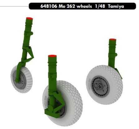 Eduard Brassin ED648106 Me-262A-1a Weighted Wheels 1:48
