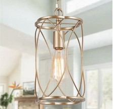 Modern Gold Kitchen Island Pendant Light, 1-Light Mid-Century