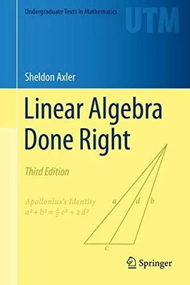 Linear Algebra Done Right (Undergraduate Texts in Mathematics) Buch Springer