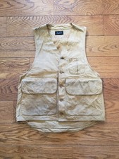 Vintage Drybak Canvas Hunting Vest Size Small Shell Pocket Holders Faded