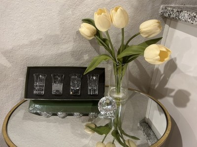 Christofle Atalante Vodka Shot Glasses Set of 4 France-  New in Box