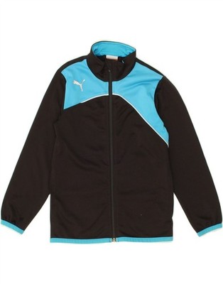 Puma Mädchen Trainingsanzug Oberteil Jacke 7-8 Jahre Small schwarz Colourblock AJ07