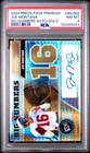 2024 LEAF PRESS PASS PREMIUM BIG NUMBERS AUTO GOLD #BNJM2 JOE MONTANA 5/5 PSA 8