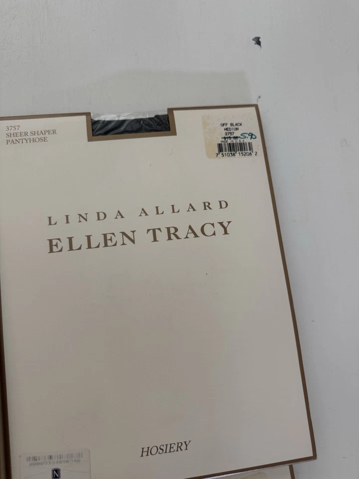 LOT of 6 Linda Allard Ellen Tracy Shaper Top pantyhose Size MEDIUM Navy & Black - Image 4 of 4