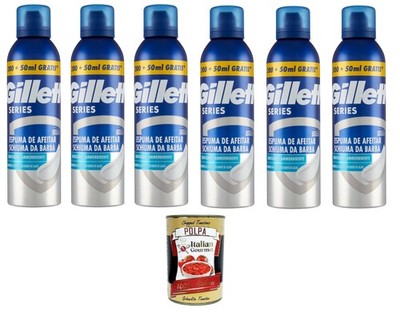 Gillette Rasierschaum Revitalisierend 6x250ml sanfte Rasur +Polpa